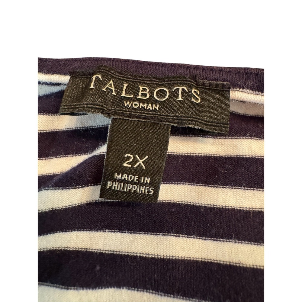 Talbots Black and White Striped Maxi Dress - Picture 5 of 8